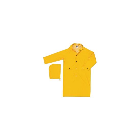 Picture of Mcr Safety Classic- .35Mm- Pvc/Polyester- 49" Coat- Yellow Part# - 200Cx2