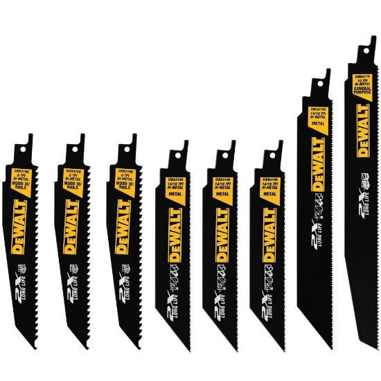 Picture of Dewalt® 8Pc 2X Recip Blade Set Part# - Dwa4101