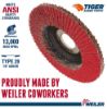 Picture of Weiler® 4-1/2" Angled- Phenolic-36 Cer- 7/8" Arbor Part# - 50100