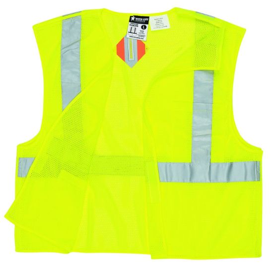 Picture of Mcr Safety Fire Resistant Cls Ii Fluorescent  Lime Poly Msh Part# - Cl2Mlpfrl