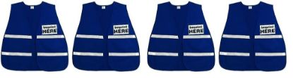 Picture of Mcr Safety Poly- Cotton Safety Vest- 21" X 48"- Blue Part# - Icv203