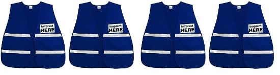 Picture of Mcr Safety Poly- Cotton Safety Vest- 21" X 48"- Blue Part# - Icv203