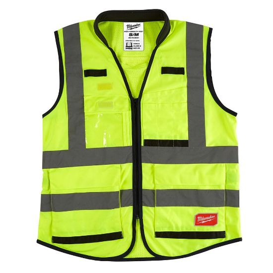 Picture of Milwaukee® Tool Class 2 Hi-Vis Perform Safety Vests 4X/5X Yellow Part# - 48-73-5044