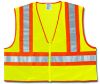 Picture of Mcr Safety Fluorescent Lime Safetyvest W/ Orng/Sil Stripes Part# - Wccl2Lm