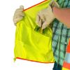 Picture of Mcr Safety Fluorescent Lime Safetyvest W/ Orng/Sil Stripes Part# - Wccl2Lm