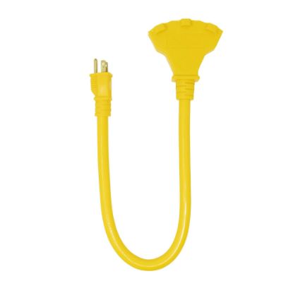 Picture of Southwire 12/3 Tri-Source Adapterextension Cord 2' Yellow Part# - 4112Sw8802