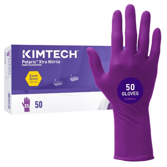 Picture of Kimtech™ Nitrile Gloves  5.9 Mil Ambidextrous  Xs 500/Bx Part# - 62760