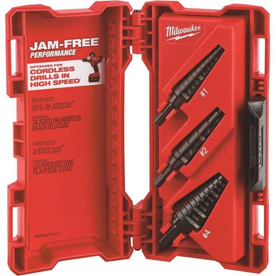 Picture of Milwaukee® Tool Step Bit 3Pc Set No1  No2  No4 Part# - 48-89-9221