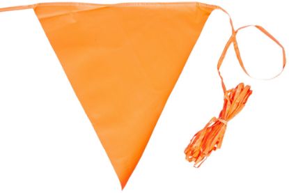 Picture of Brady® Roll Of 15 Pennants Flour. Orange Part# - 58388