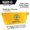 Picture of Klein Tools Canvas Bag With Zipper Large Yellow Part# - 5539Lyel