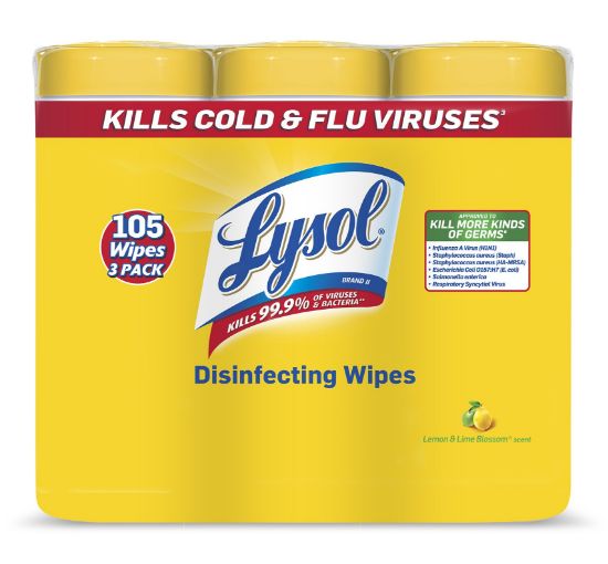 Picture of Lysol Rac82159 Wipes Disinf Ll 35Ct-3Pk Part# - Rac82159Pk