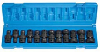 Picture of Grey Pneumatic 3/8" Dr. 12 Pc. 6 Pt. Standard Length Frac. Univ Part# - 1212U