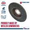 Picture of Weiler® 5" Tiger Paw Abrasive Flap Disc- Flat- 40Z- Part# - 51129