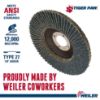 Picture of Weiler® 5" Tiger Paw Abrasive Flap Disc- Angled- 40Z- 7/ Part# - 51134