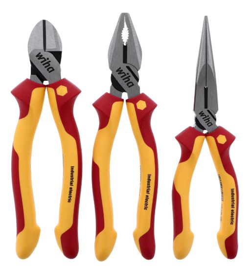 Picture of Wiha Tools Insul Indl Pliers/Cutters Set  3 Pc Part# - 32981