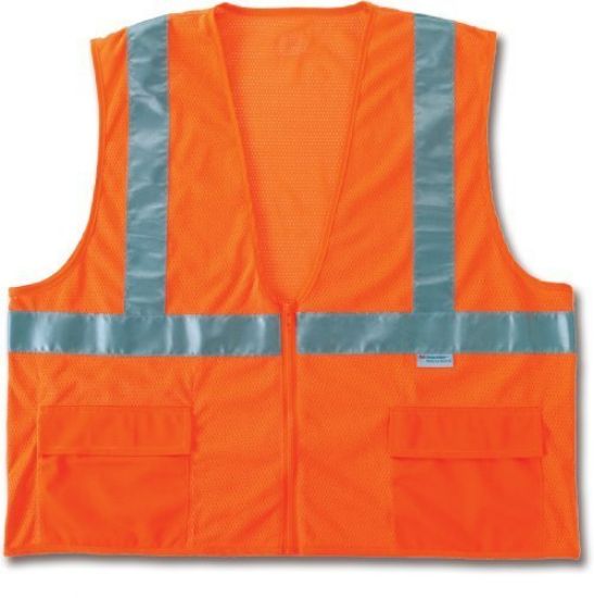 Picture of Ergodyne Model 8220Z Standard Vest Class Ii Mesh Orange Part# - 21113