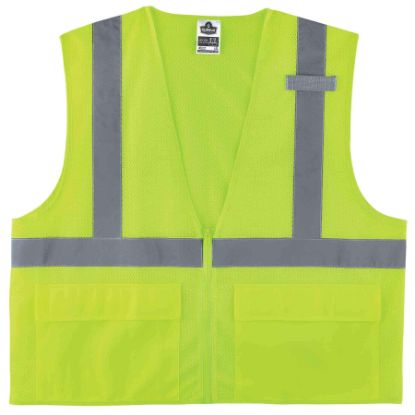 Picture of Ergodyne Model 8220Z Standard Vest Class Ii Mesh Lime Siz Part# - 21123