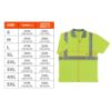 Picture of Ergodyne Glowear 8295 Class 2 Polo Shirt Lime Small Part# - 21642