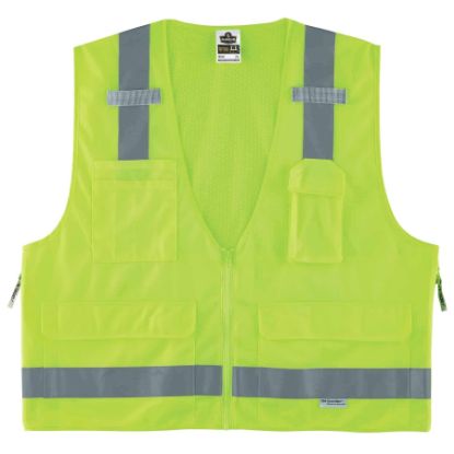 Picture of Ergodyne Glowear 8250Z Class 2 Surveyor Vest Lime S/M Part# - 21423