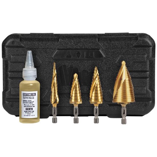 Picture of Klein Tools All-Purpose Step Bit Kit  4 Pc Part# - 25950