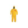 Picture of Dupont Tychem Qc Coverall Yellow Zip Ft Sg Hd Ela Wrist Part# - D13396906