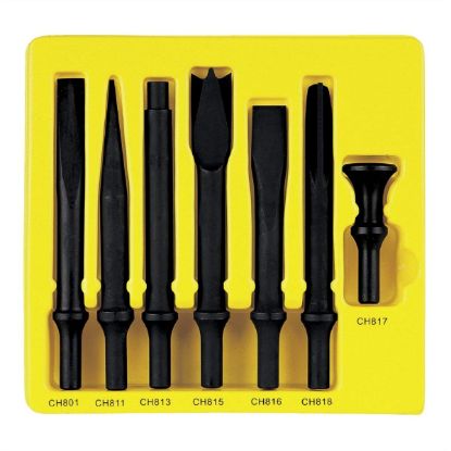 Picture of Grey Pneumatic 7 Pc. H.D. Chisel Set -.498 Shank Part# - Cs807