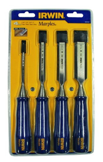 Picture of Irwin® 4-Pc. Blue Chip Bevel Edge Chisel Set Part# - M444S4N