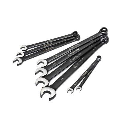 Picture of Crescent® 9Pc Crescent Blk Combo Wr 12Pt Sae Part# - Ccws9Bs