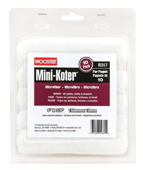 Picture of Wooster 6" Mini-Koter Microfibr3/8 10Pk Mini Rlr Case=6 Part# - 00R1170060