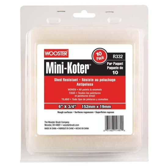 Picture of Wooster 6" Mini-Koter Woven 3/4"10-Pk Mini Rlrs Case=6 Part# - 00R1320060