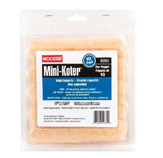 Picture of Wooster 6" Mini-Koter Knit 1/2"10-Pk Mini Rlrs Case=6 Part# - 00R1510060