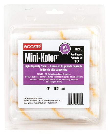 Picture of Wooster 6" Mini-Koter Poly Yarn10-Pk Mini Rlrs Case=6 Part# - 00R1160060