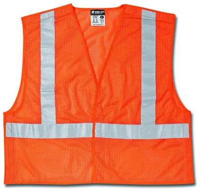 Picture of Mcr Safety Class Ii Fluorescent Orange Tear-Away Poly Mesh Part# - Cl2Mox2