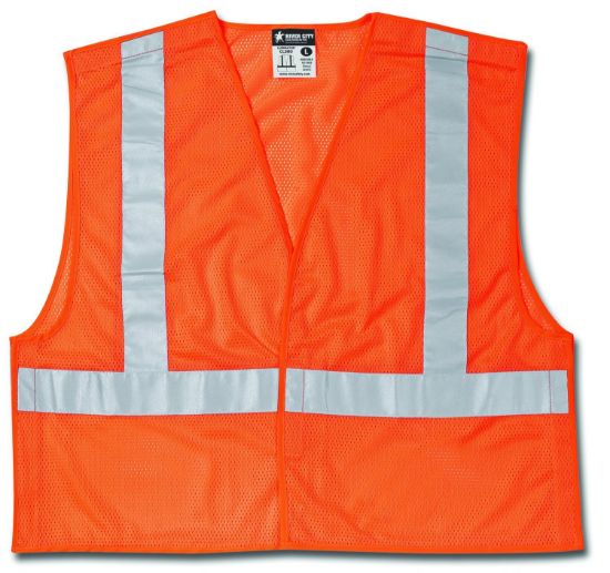 Picture of Mcr Safety Class Ii Fluorescent Orange Tear-Away Poly Mesh Part# - Cl2Mox2