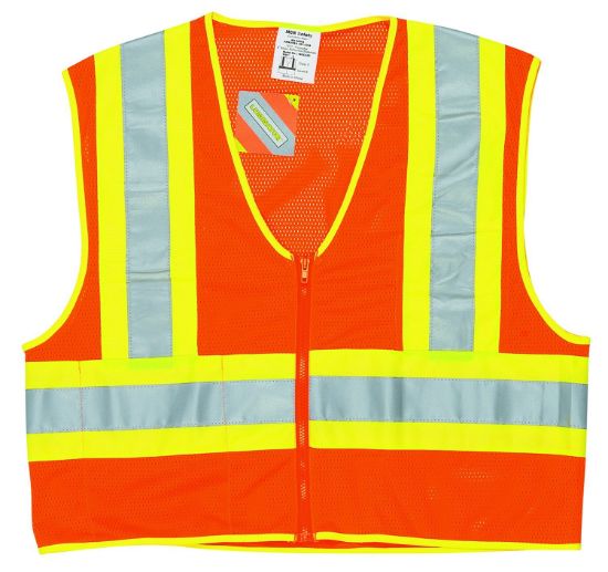 Picture of Mcr Safety Luminator Cls Ii Poly Fluorescent Safety Vest Or Part# - Wccl2Ox3