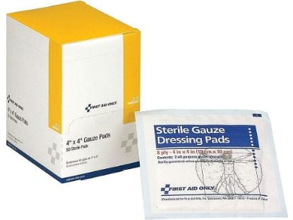 Picture of First Aid Only® 4"X4" Sterile Gauze Pads  50/Box Part# - J213