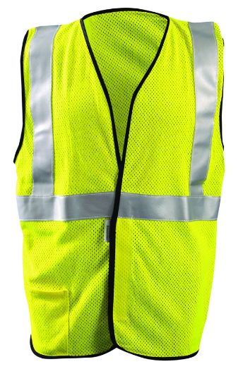 Picture of Occunomix Prem Flame Resist Mesh Vest Cl 2 Yw M Part# - Lux-Ssgc/Fr-Ym