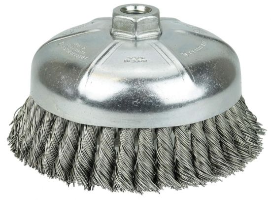 Picture of Weiler® 6" Single Row Wire Cup Brush .023 5/8-11 A.H. Part# - 12376