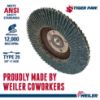 Picture of Weiler® 5" Tiger Paw Abrasive Flap Disc- Flat-40Z- 5/8" Part# - 51132