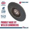 Picture of Weiler® 5" Tiger Paw Abrasive Flap Disc- Flat-60Z- 5/8"- Part# - 51133