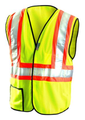 Picture of Occunomix Cl2 2Tone Mesh Vest Yelxl Part# - Lux-Sscool2-Yxl