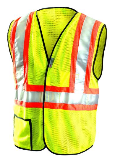 Picture of Occunomix Cl2 2Tone Mesh Vest Yelxl Part# - Lux-Sscool2-Yxl