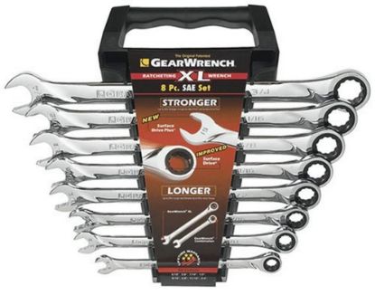 Picture of Gearwrench® 8Pc Sae Xl Ratcheting Wrench Set Part# - 85198