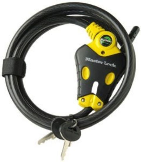 Picture of Master Lock® 6'X 3/8" Adjustable Locking Cable Kd Part# - 8413Dpf