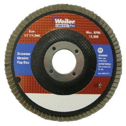 Picture of Weiler® 4-1/2" Wolv Flap Disc  Flat 36Z  5/8"-11 Unc Nut Part# - 31407