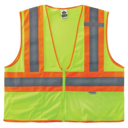 Picture of Ergodyne Lime Two-Tone Vest Meshzipper Part# - 21327