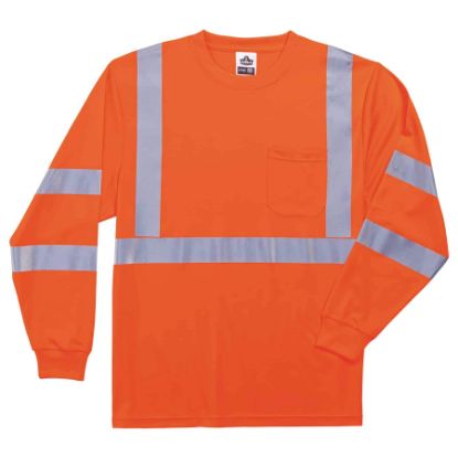 Picture of Ergodyne 8391 Glowear Cls 3 L/S Shirt  Orange Sz S Part# - 21712