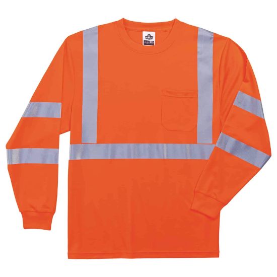 Picture of Ergodyne 8391 Glowear Cls 3 L/S Shirt  Orange Sz M Part# - 21713