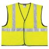 Picture of Mcr Safety Class Ii Solid Poly Fluorescent Lime Safety Vest Part# - Vcl2Slx2