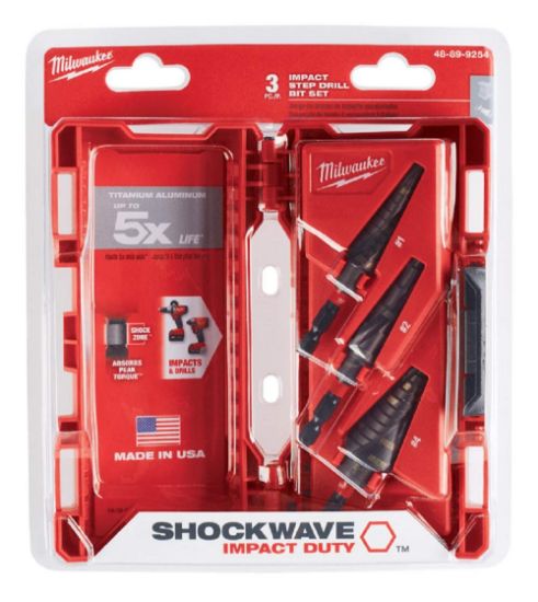 Picture of Milwaukee® Tool Shockwave Impact Duty Step Bit 3Pc St #1  #2  #4 Part# - 48-89-9254